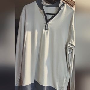 Mens Large Swannies Golf 1/4 Zip Pullover